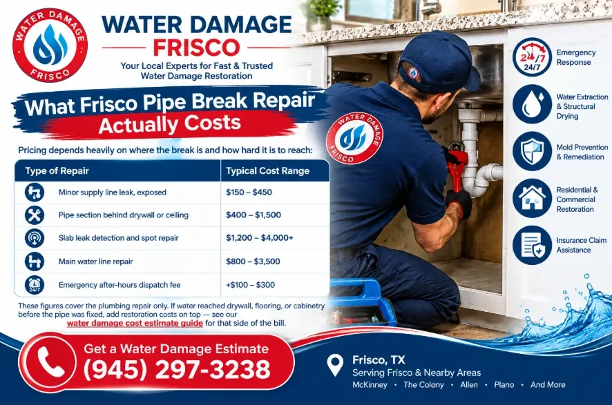 What Frisco Pipe Break Repair Actually Costs