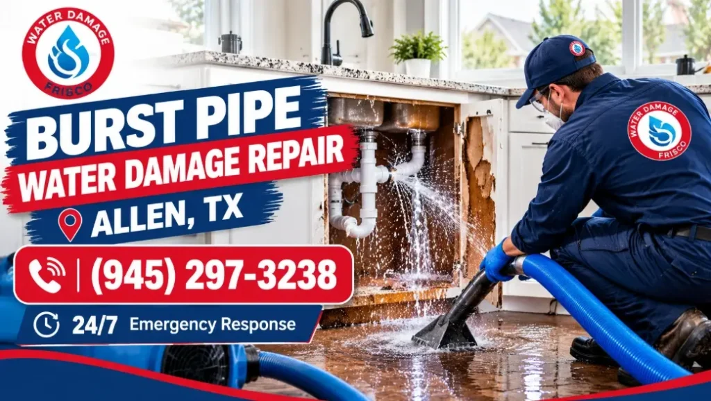 Why Allen Homeowners Choose Water Damage Frisco for Burst Pipe Repair