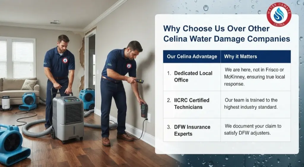 Why Choose Us Over Other Celina Water Damage Companies