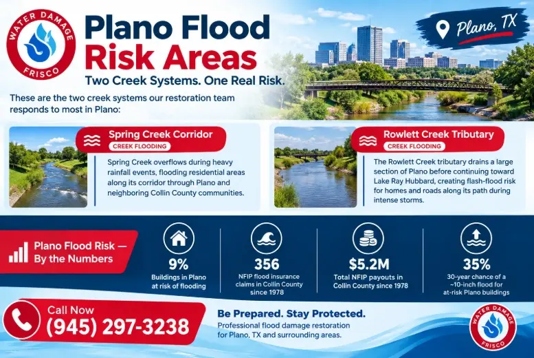 Why Plano Floods, Spring Creek and Rowlett Creek Tributary