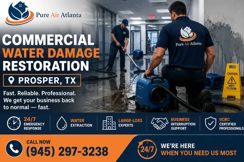 commercial water damage restoration prosper tx