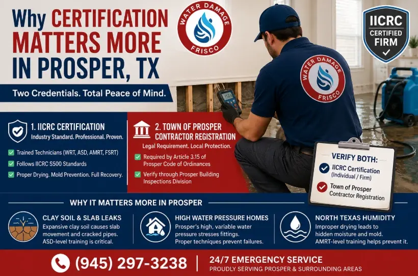 iicrc certified water damage restoration prosper tx