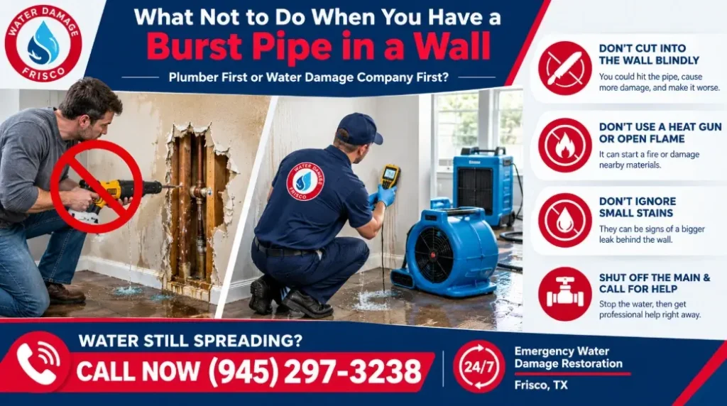 Plumber First or Water Damage Company First