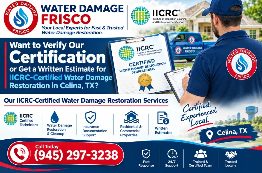 Water Damage Frisco provides IICRC-certified water, fire, and mold restoration across the following North Texas communities