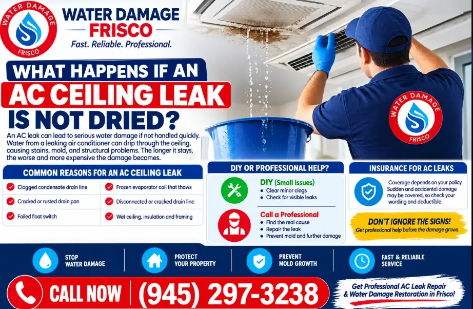 What Happens If an AC Ceiling Leak Is Not Dried
